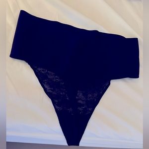 Maidenform G-String Thong Panties with Tummy Control Black Lace XL